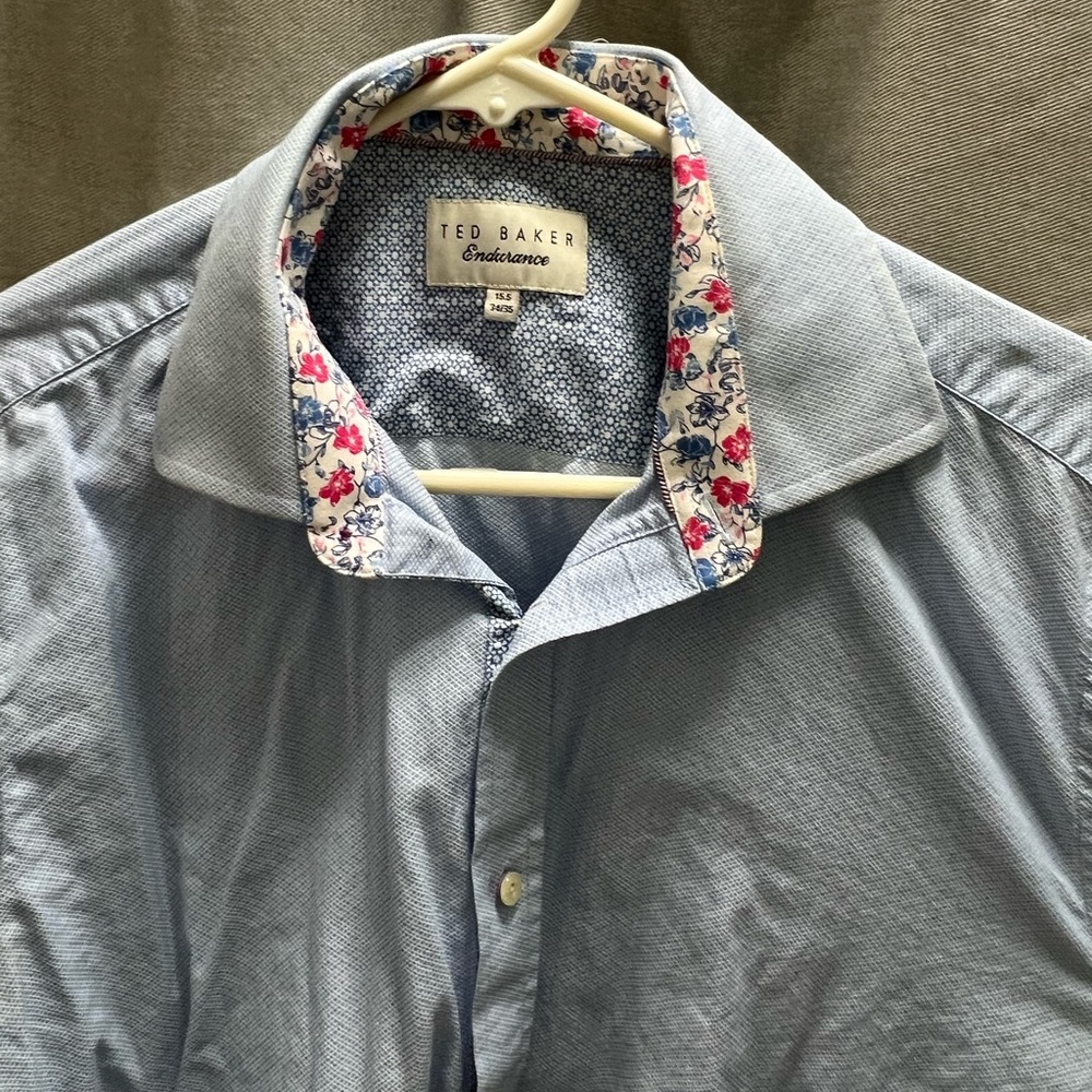 Ted Baker Endurance Dress Shirt 15.5 N 34/35 Sleeve Shirt